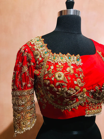 Jewel embellished zardosi blouse