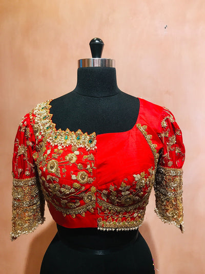 Jewel embellished zardosi blouse