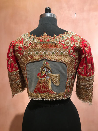 Jewel embellished zardosi blouse