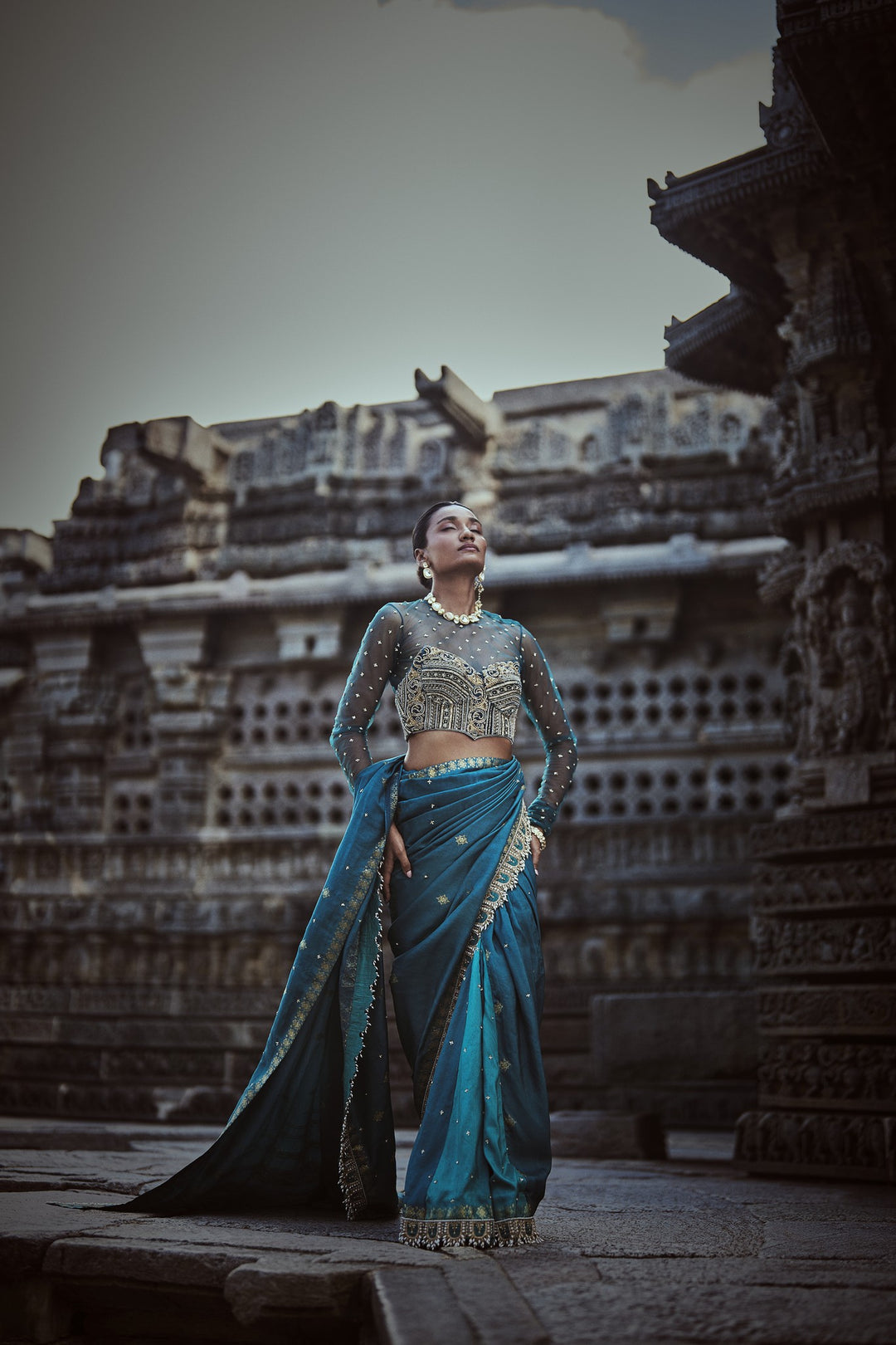 Teal Saree