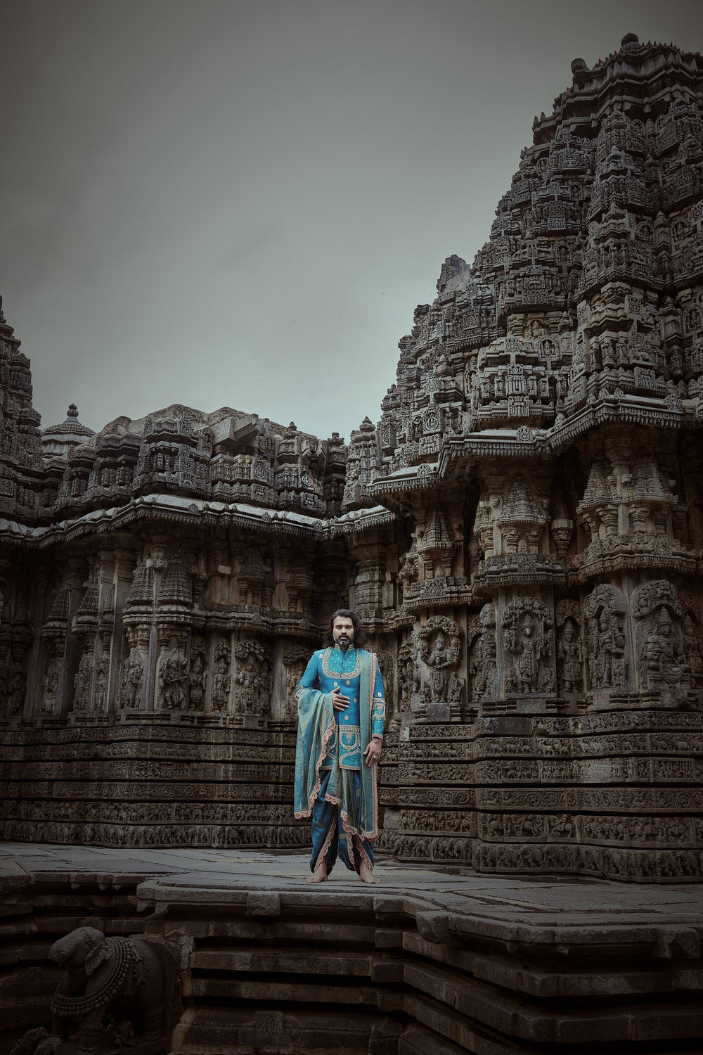 Teal Sherwani