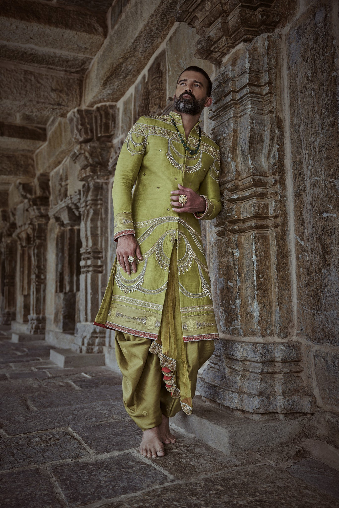 Green Sherwani