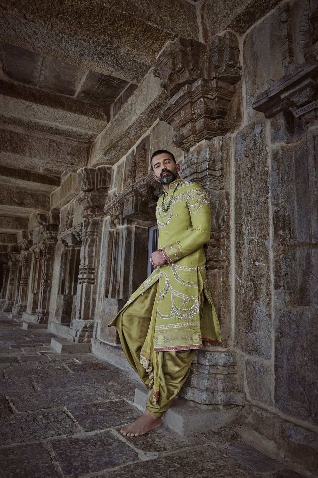 Green Sherwani