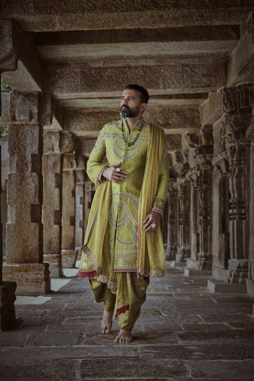 Green Sherwani
