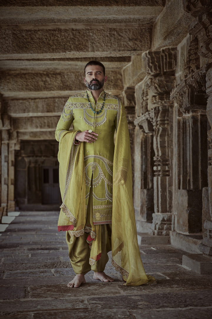 Green Sherwani