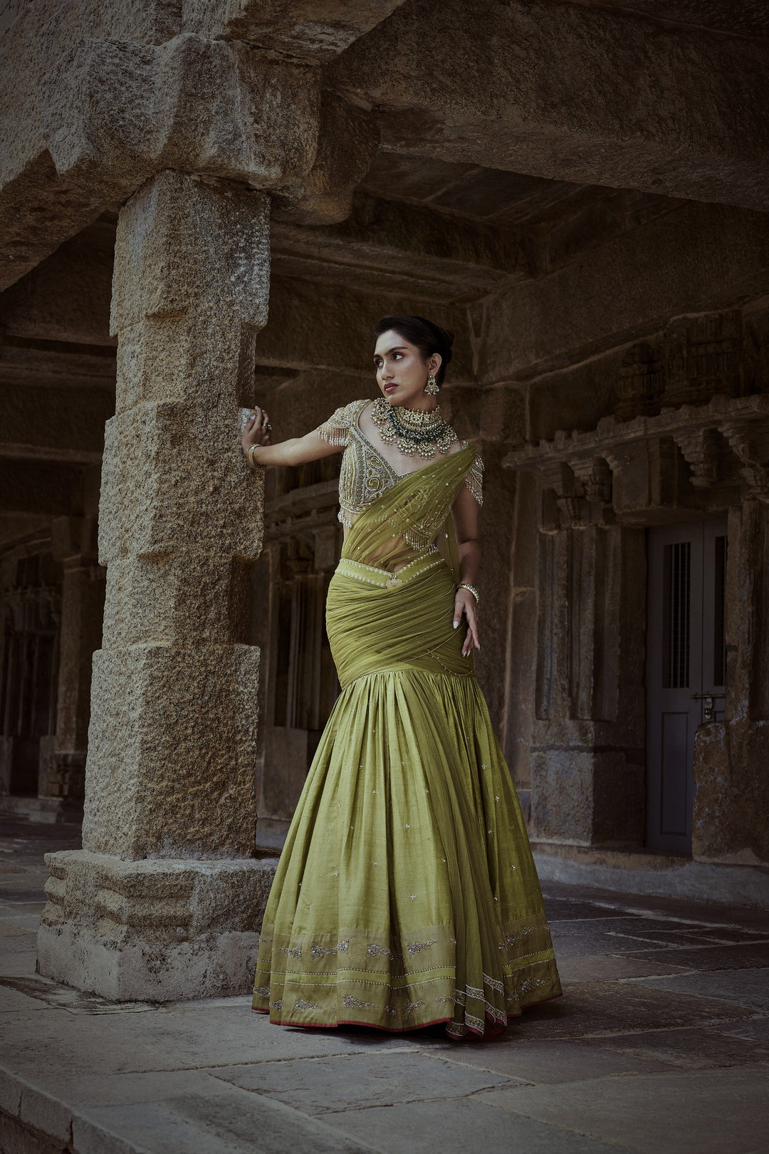 Green Lehanga