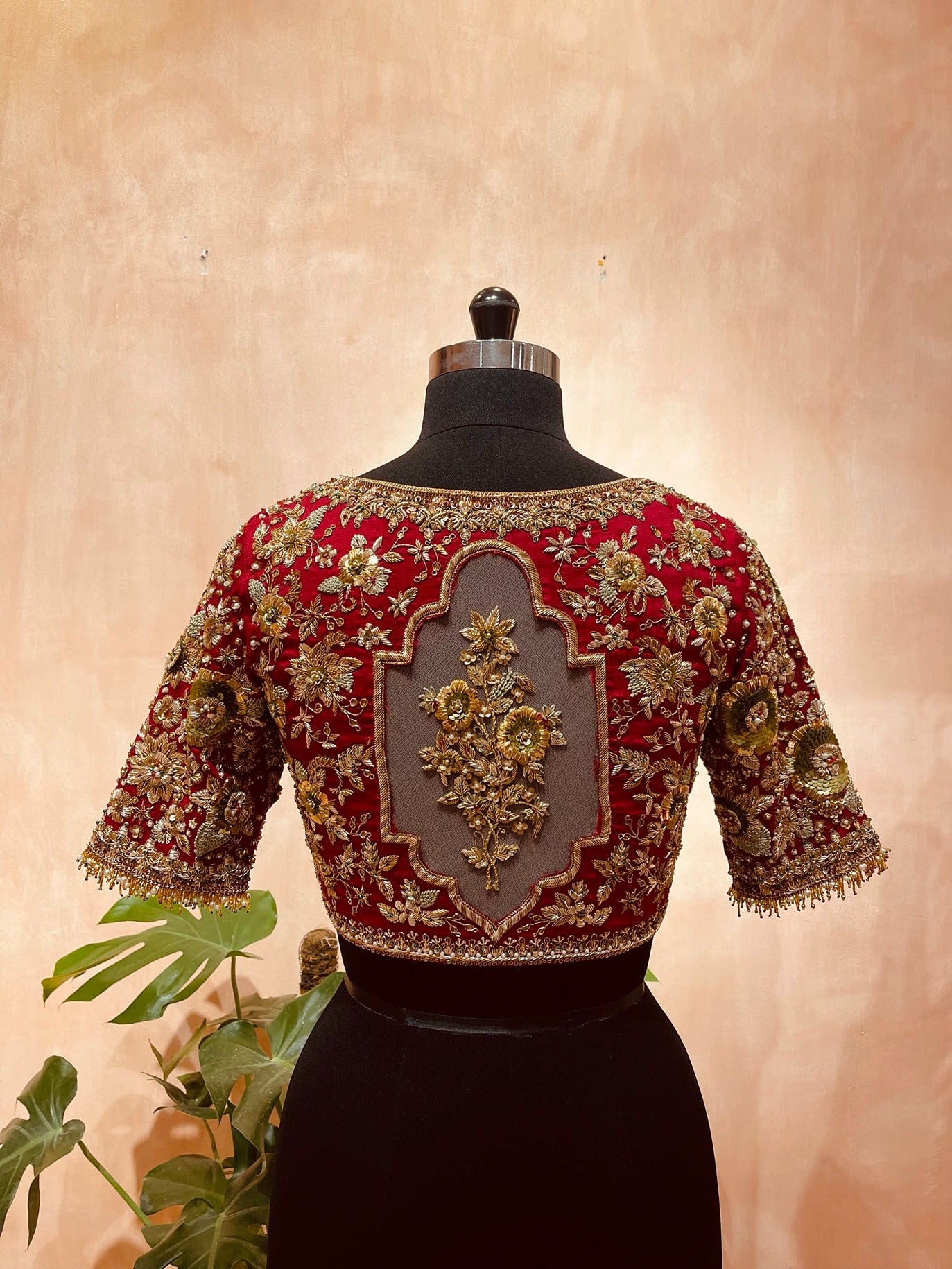 Intricate floral zardosi blouse