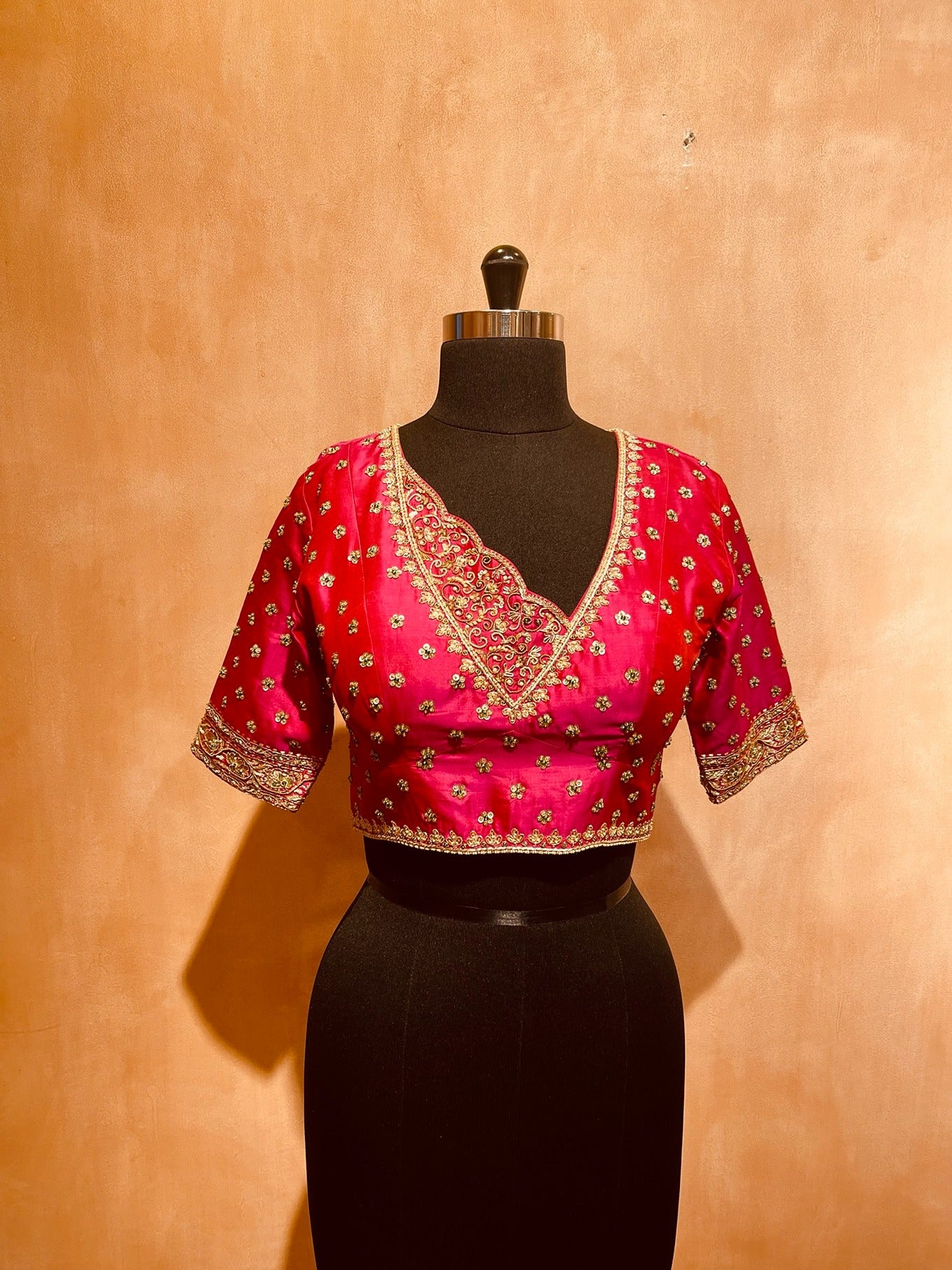 Sequin floral butta blouse