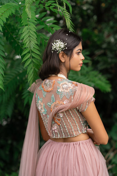 Daffodil- Nude Saree Set