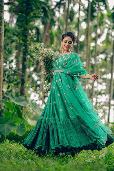 Lovage- Green Anarkali Set