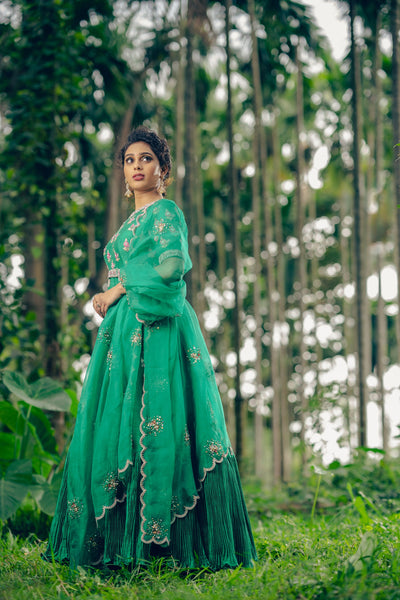 Lovage- Green Anarkali Set