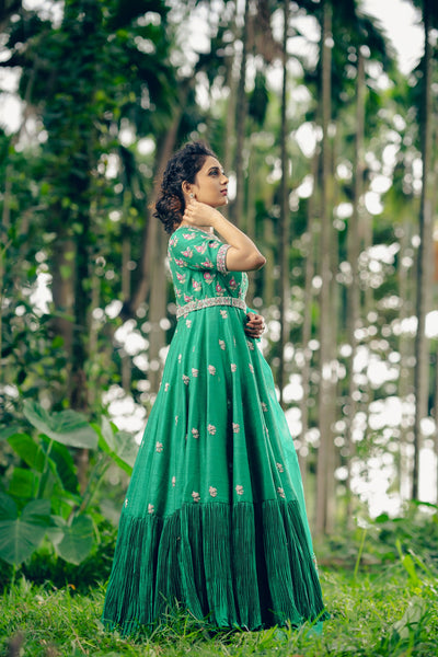 Lovage- Green Anarkali Set