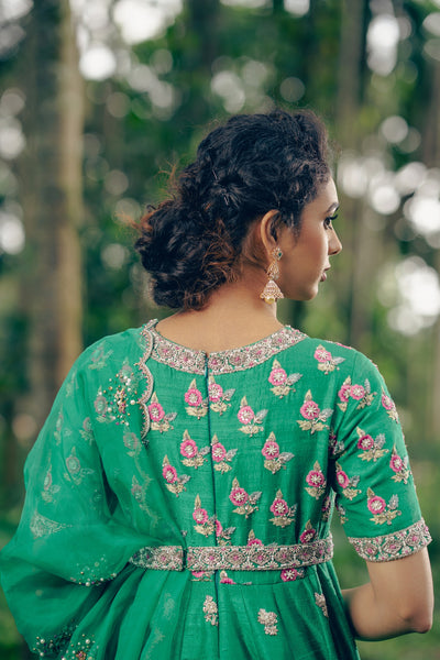 Lovage- Green Anarkali Set