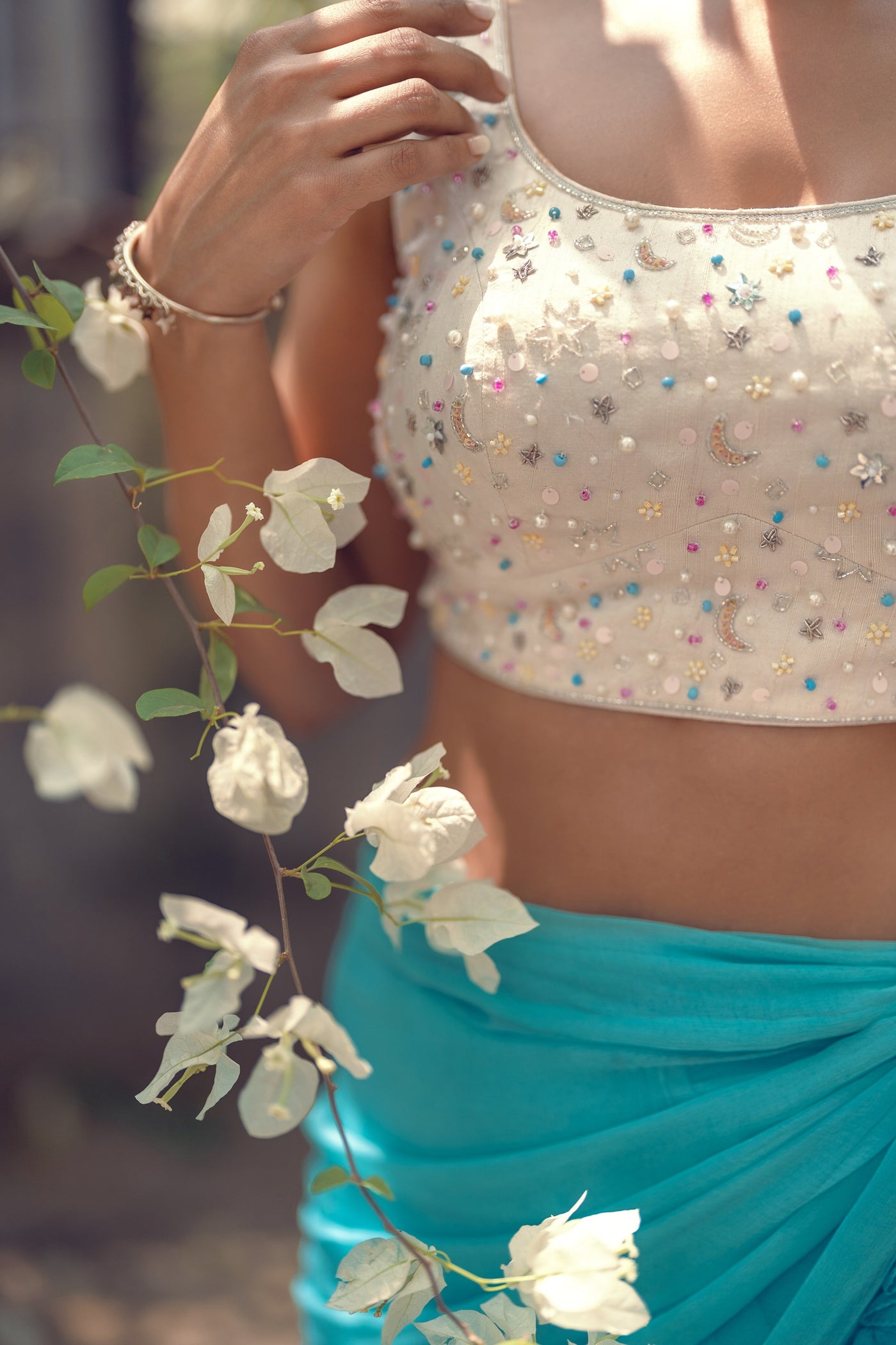 Star Scatter embellished blouse