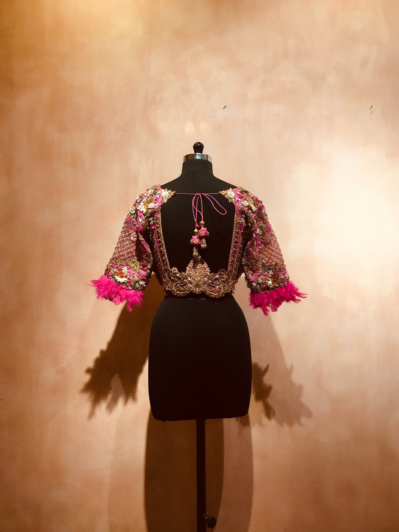 3d zardosi embroidered blouse