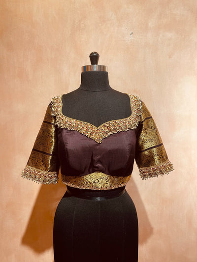 Rich jewel embroidered blouse