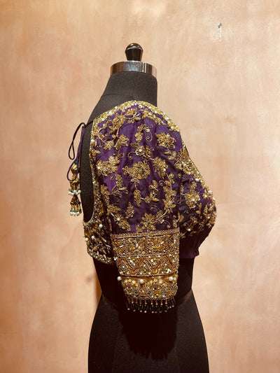 Intricate floral zardosi blouse