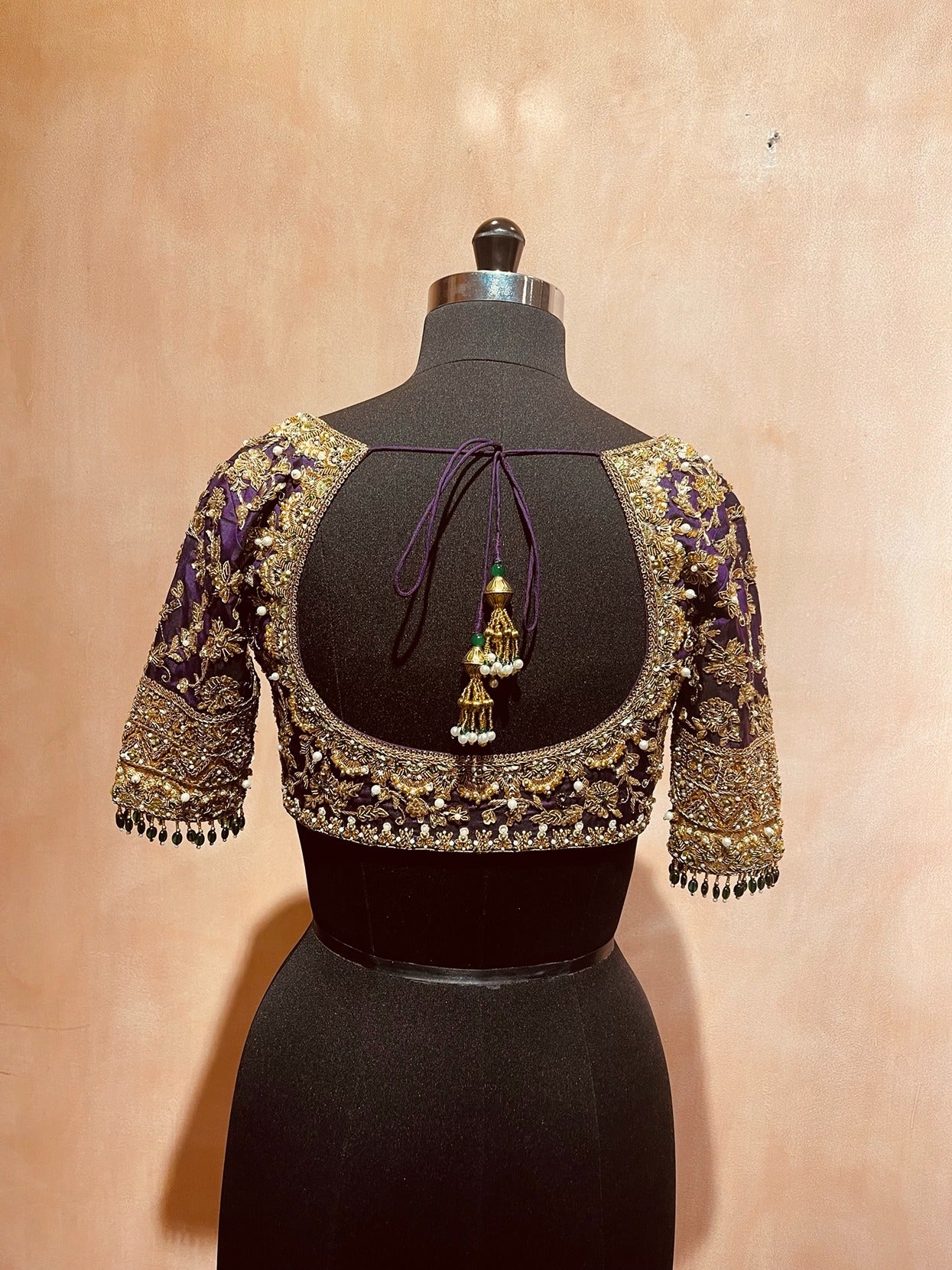 Intricate floral zardosi blouse