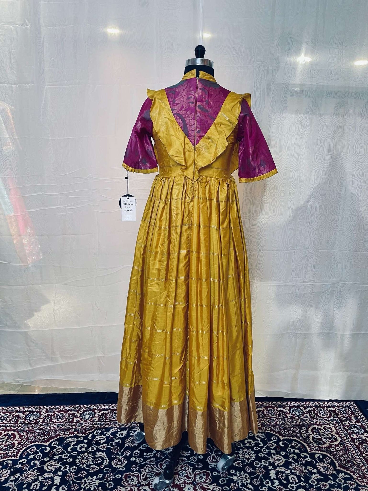 Yellow and Pink Fusion Gown